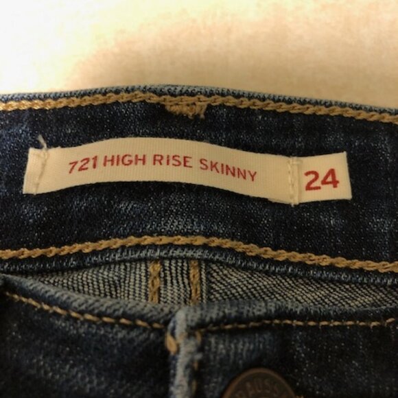 Levis 721 High Rise Skinny Jeans New Condition 24” Waist - Picture 2 of 4